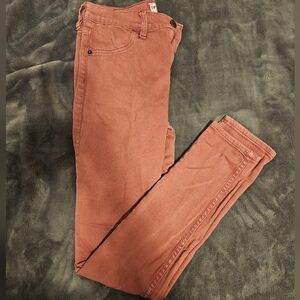 Free People Red Skinny Jeans Size 28
